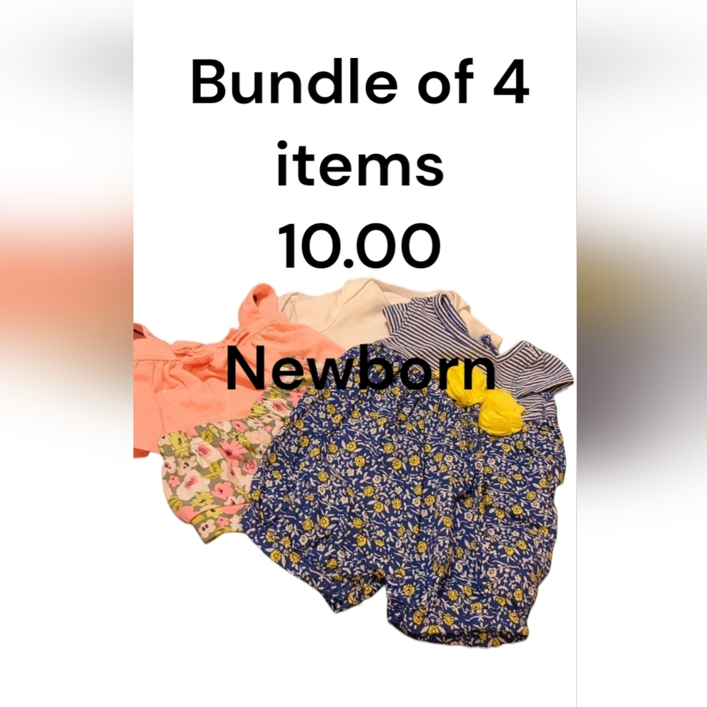 Bundle Of 4 Newborn Outfits
